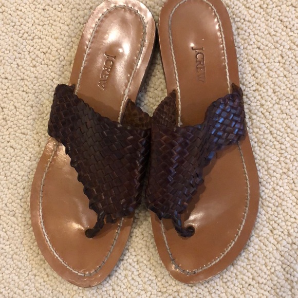 J. Crew Shoes - J Crew flat leather sandal
